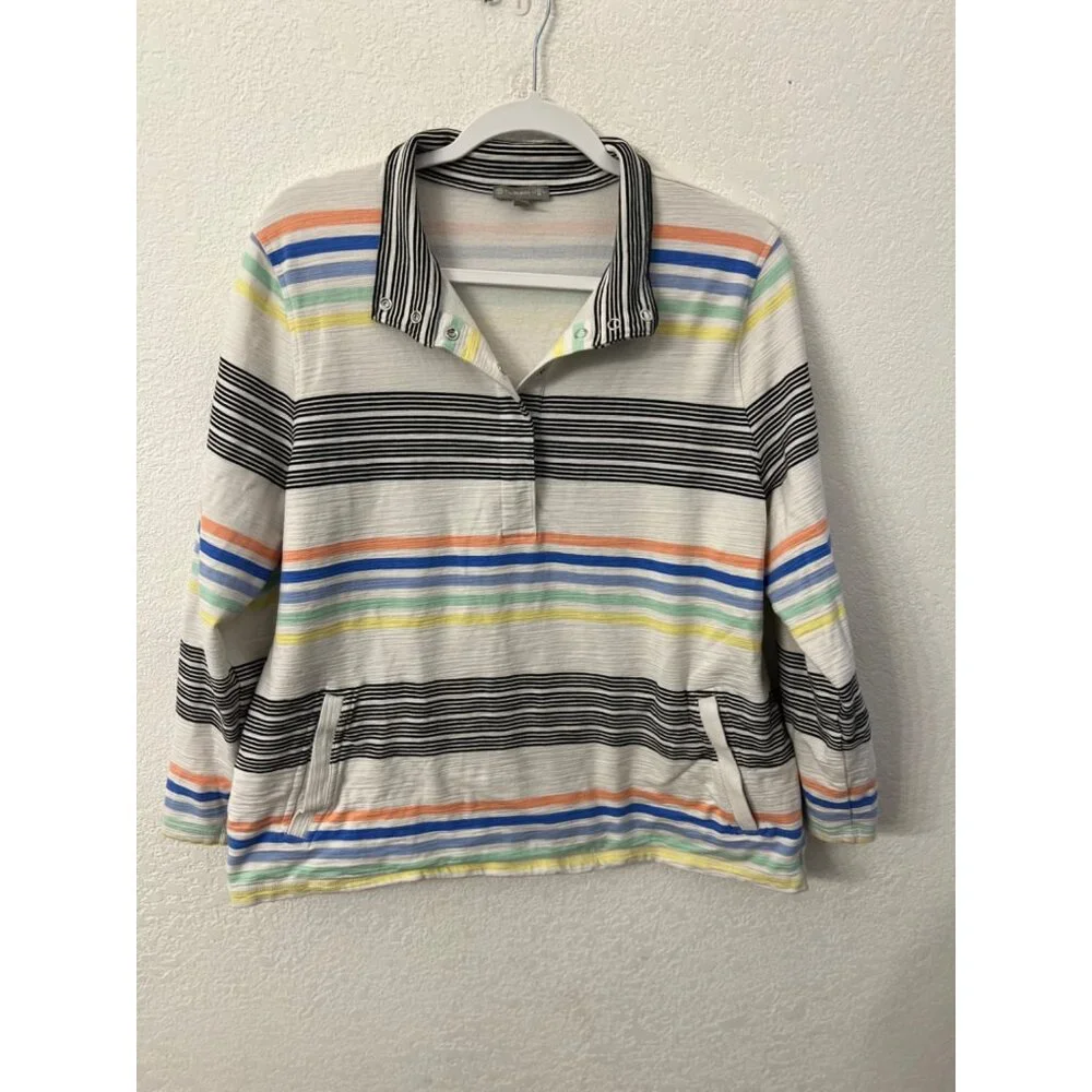 Talbots Multicolor Striped Top - Picture 1 of 5